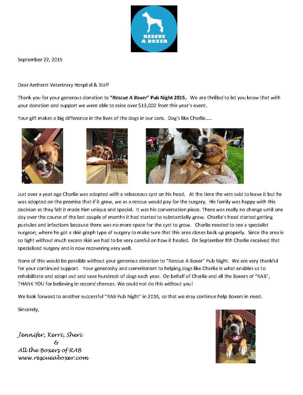 Rescue A Boxer Thank You Letter